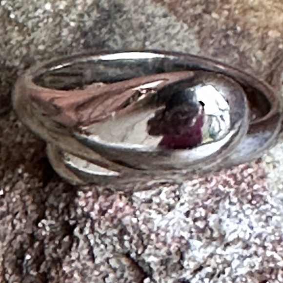 STERLING SILVER RING BYPASS ARTISAN MINIMALIST MODERN 5.5 5493 p - Picture 4 of 8